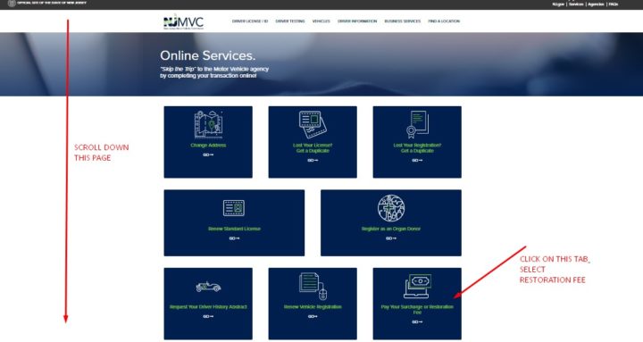 Restore and Renew NJ DMV License